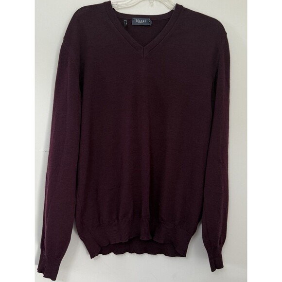 Maerz Muenchen Burgundy 100% Virgin Wool Sweater Men’s Preppy Old Money Sz 52 - Picture 1 of 9